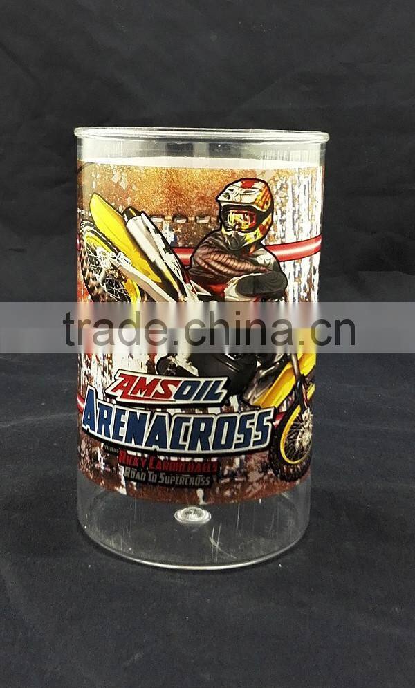 Customized single clear acrylic pen holder