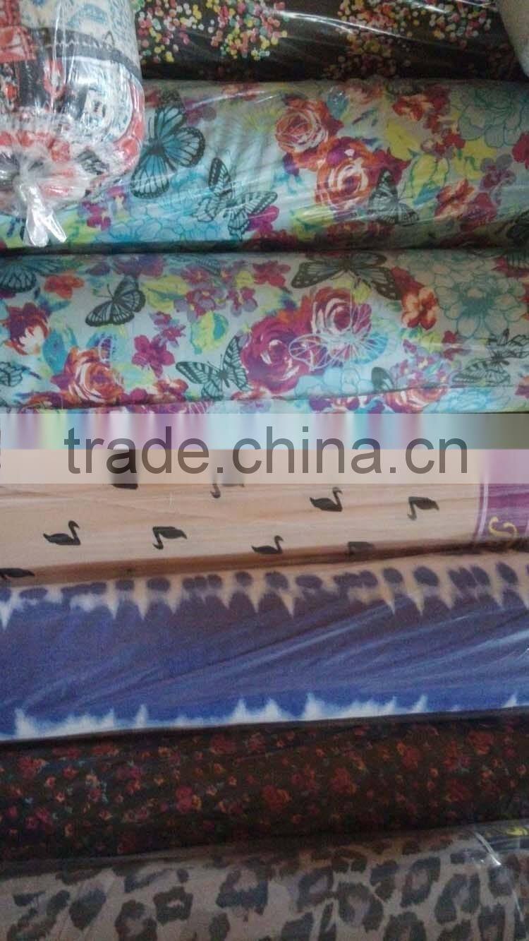printed cotton rayon dress fabric stocklot wholesale