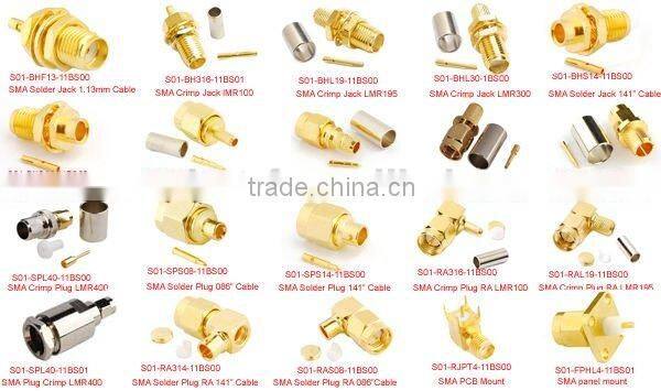 sma rf connector solder for RG405.086" cable