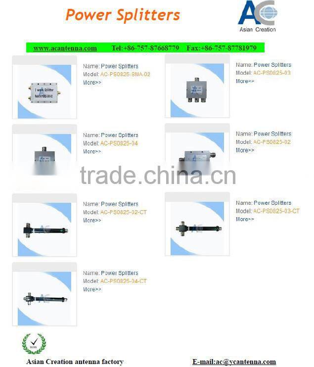 Low VSWR 800-2700MHz 2 way cavity power splitter