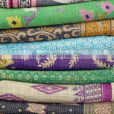 vintage kantha quilt/king size handmade quilts