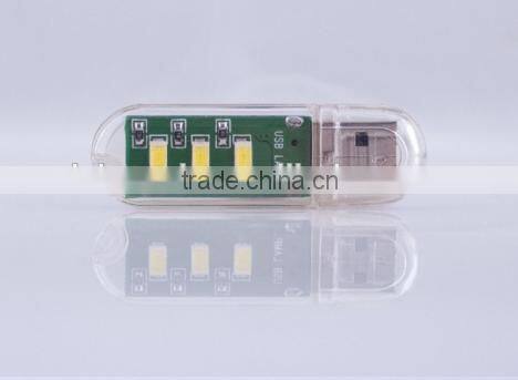 Cheap Mini USB LED Light 3 LED SMD,Portable Mini USB Power LED Night Light Camping Lamp 5W 5V Touch Dimmer White Light