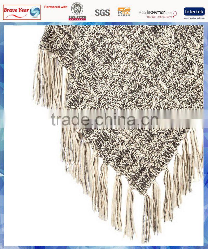 space dye cable knit women poncho/nice ponchos