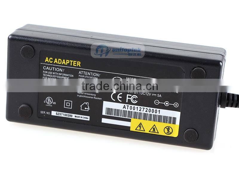 4CH DC 12V 5A CCTV Power Supply for Camera 4 Port DC+Pigtail Coat DC Adapter