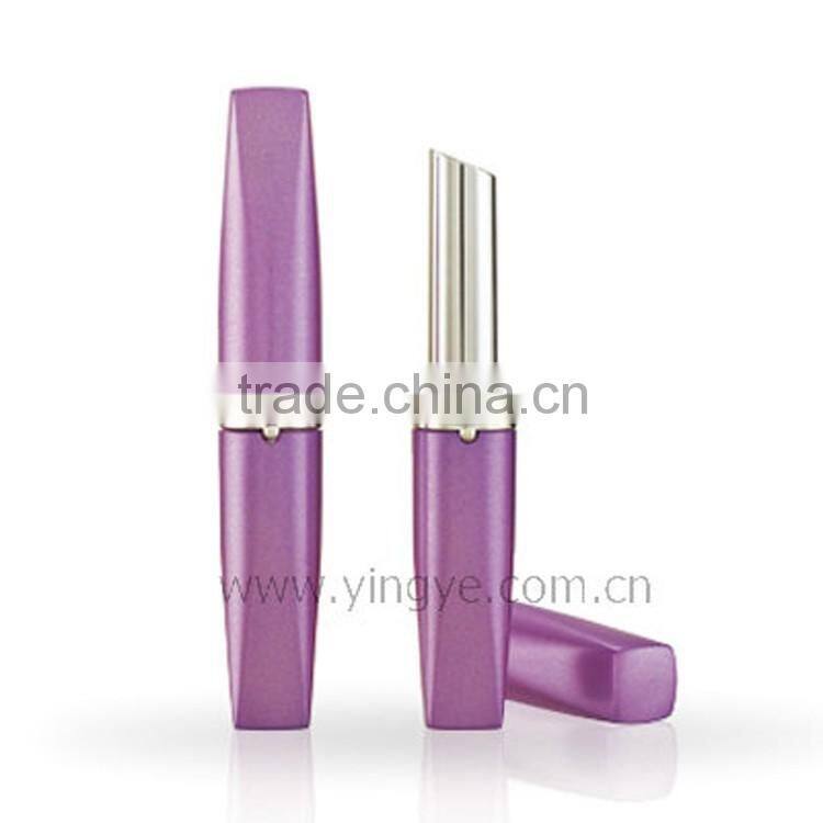 Purple empty plastics roll on ball lipgloss tube