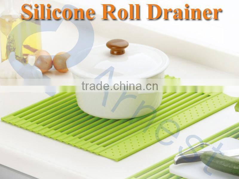 silicone utensils kitchen sink with dish roll drainers sink strainer kitchenware accessories silicone roll mat
