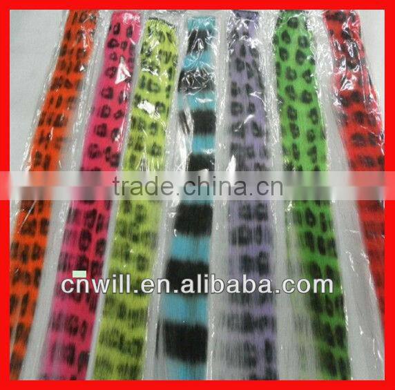 zebra print hair animal print hair extension
