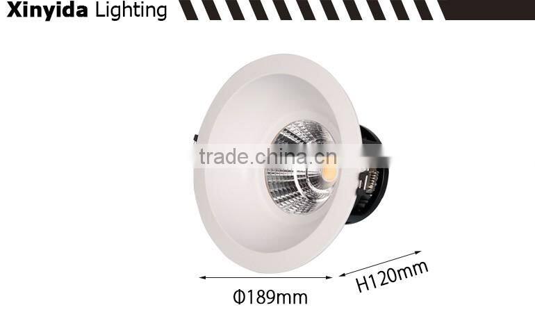 Hot selling long life Supermarket COB 12w ip65 led downlight
