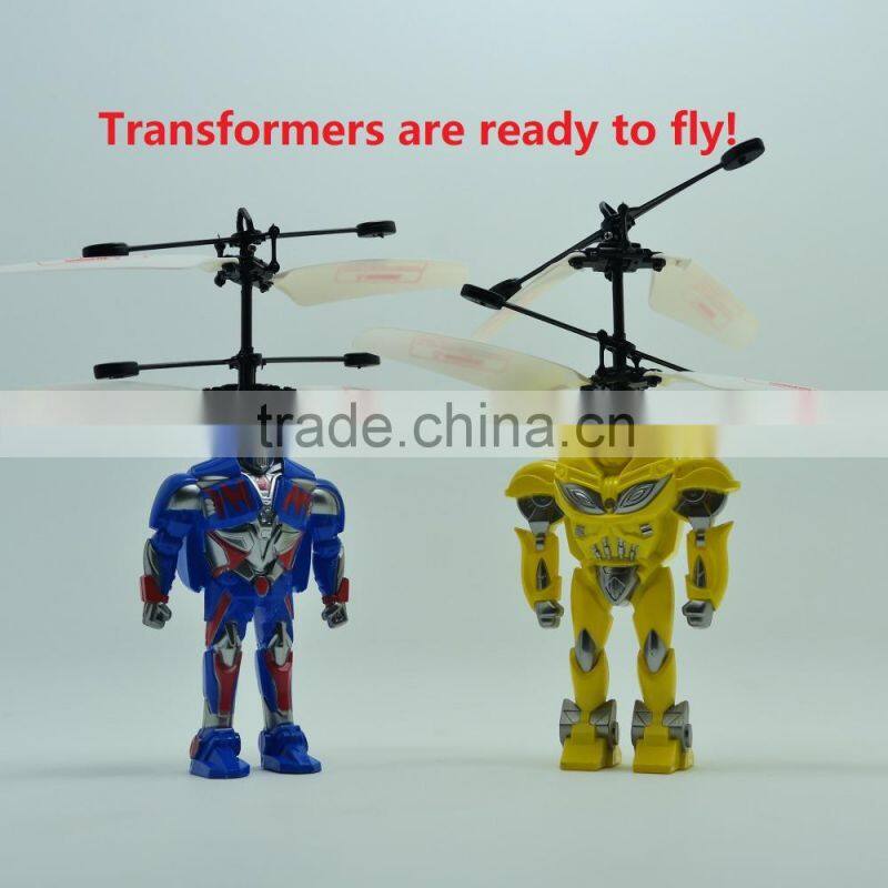 RC Flying Robot Toy With LED Light Flying Toy Robot HY-836U 6-Axis Robot New Robot Toy New Toy Flying Helicopter