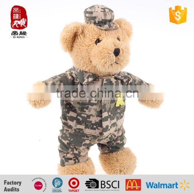 25cm Stuffed Bear Army Teddy Bear Personlized Toy New Arrival