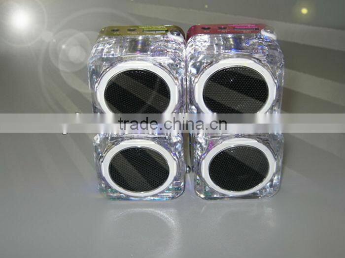 mini speaker Support TF/U disk/MP3 format/ FM radio FM Radio with double antenna in stock