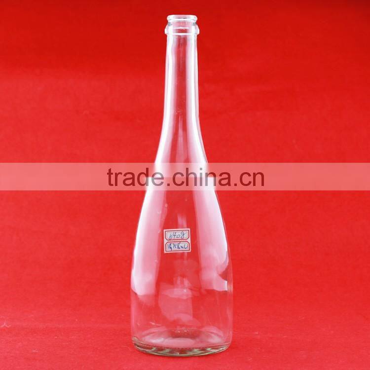 Cheap good long melon shape bottles iron tower bottle 500ml lamp shape liquor bottle