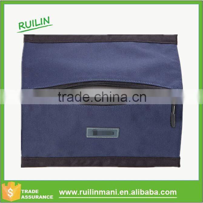 Simple Leaked Memorandum Cable travel pouch organizers or toiletry bag with Leather zipper pulls