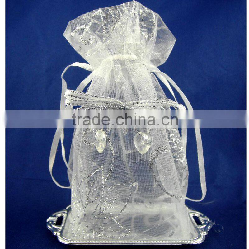 fectory directly square bottom organza bag for cutomer shopping