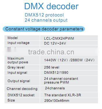 LDP6803 TLS3001 WS2811 protocl DMX512 decoder controller nightclub DMX LED lights decoder