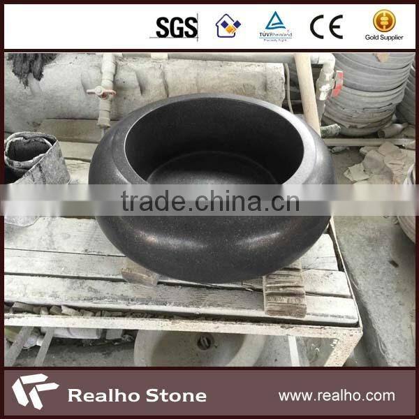 absolute black granite stone handbasin