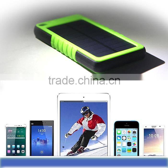 2015 solar power bank /cellphone battery chargers/backup charger 6000mah aa battery