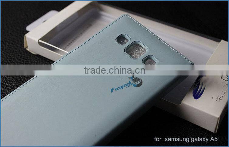 Cell phone case factory selling mobile phone leather case and leather flip case for samsung galaxy A5