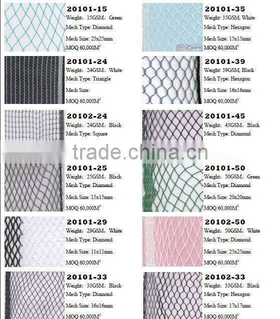 (20 years factory) hot selling ,2013 New arrival, long life white anti-bird netting on grapes , 35 GSM / 20101-35