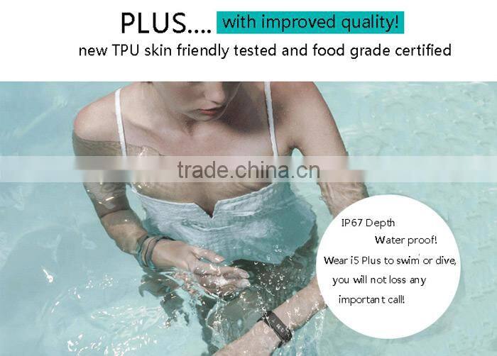 best selling I5 Plus Smart Bracelet Bluetooth 4.0 Waterproof Sleep Monitor Smart band Android 4.3 & IOS7.0 smart watch