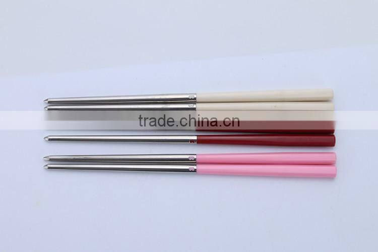 Stainless steel and plastic chopsticks