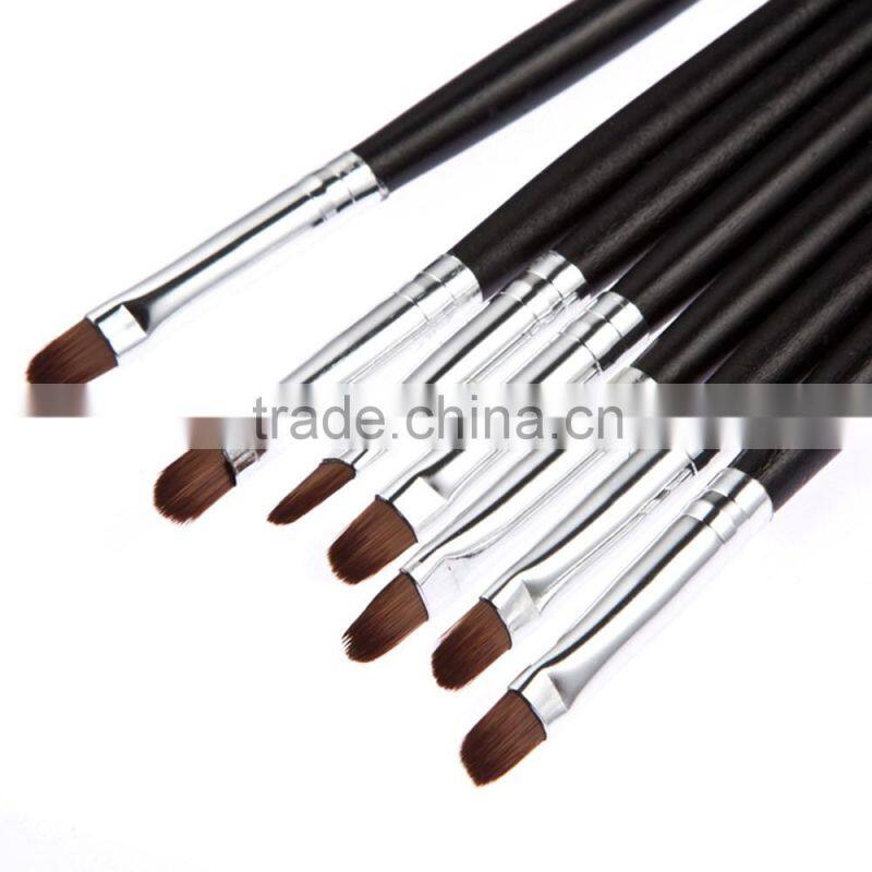 Fashion 1Pcs Black Wooden Alloy Make Up Brush Professional Lipbrush Eyeshadow Makeup Brush