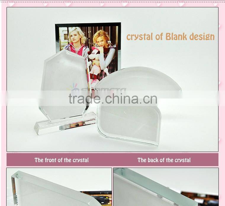 3D Blank Sublimation Crystal Trapeziform Shape Personalized Photo Crystal