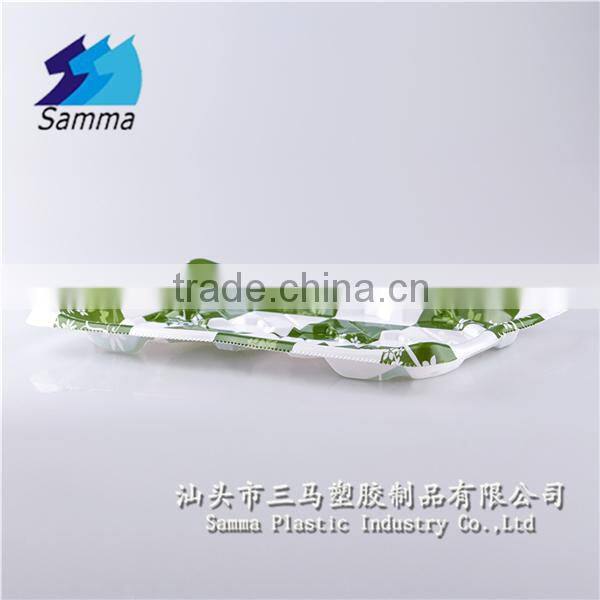 KW-0007FG-GN BOPS Sushi tray with transparent lid