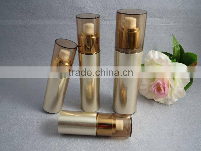 Plastic airless cream jars and lotion bottles