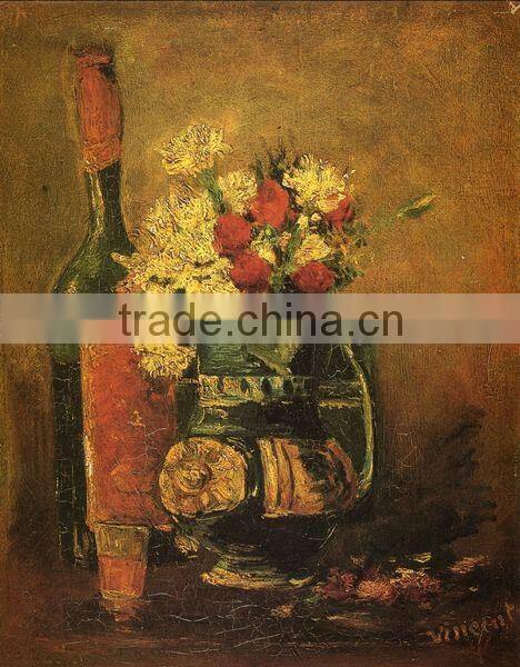 Vase with Carnations and Bottle oil painting by Van Gogh
