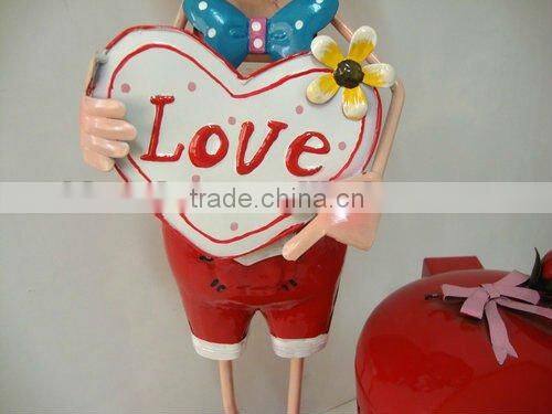 Green Metal crafts can hold trash,home & gardon decoration SX1003-1