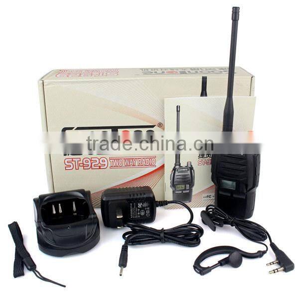 New Black Soon Tone ST-929 5W 128CH UHF 400-520 MHz FM Walkie Talkie Scan VOX Emergency Alarm portable small Two Way Radio