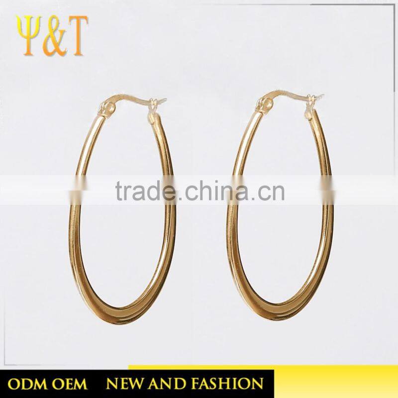 Fashion heart shaped hoop earrings women silver jewelry designs