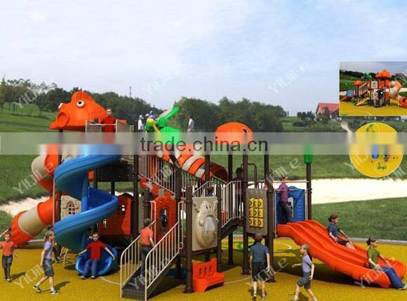 Attractive shape durable and safe plastic type used outdoor playground equipmenet for sale