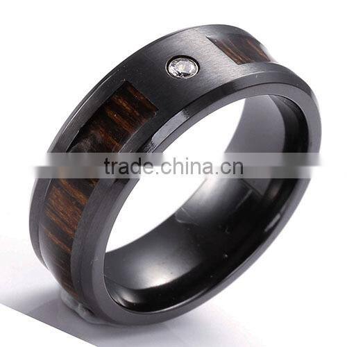 lastest design black titanium wedding ring