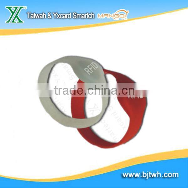 2014 hot sale product RFID silicon wristband with printed logo