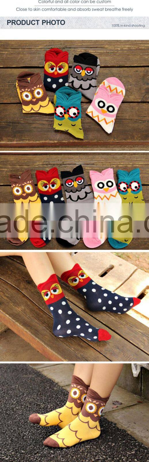 New model fancy wholesale happy socks in high cotton with OEM manufacturer