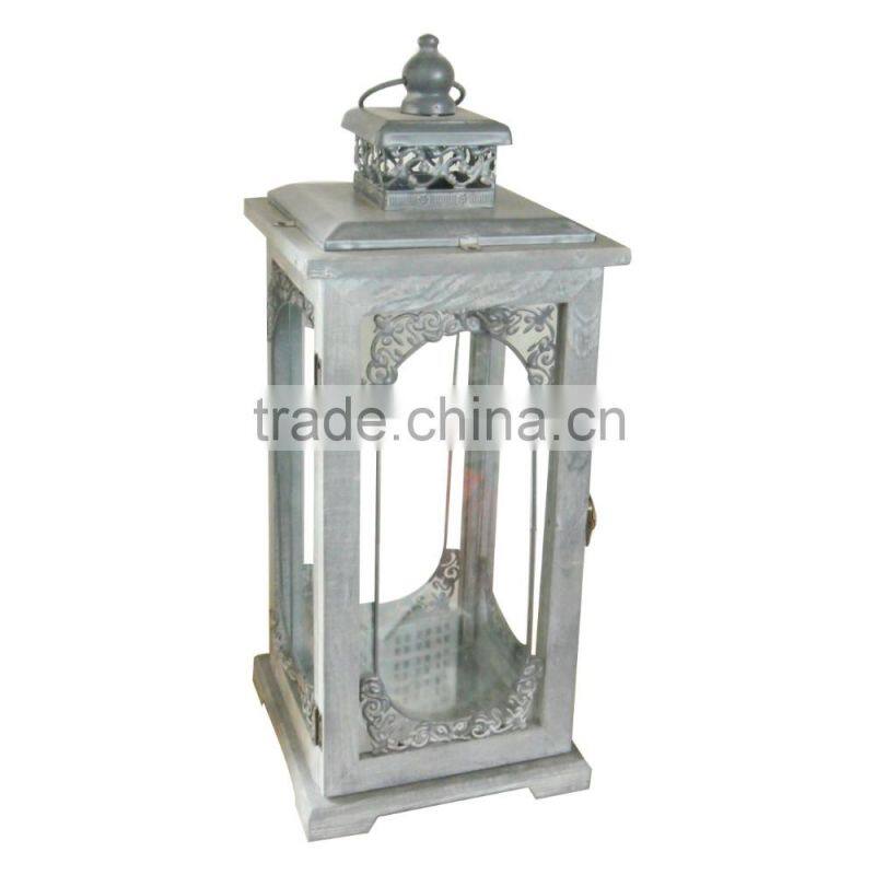 Metal lantern moroccan candle lanterns wooden candle holder