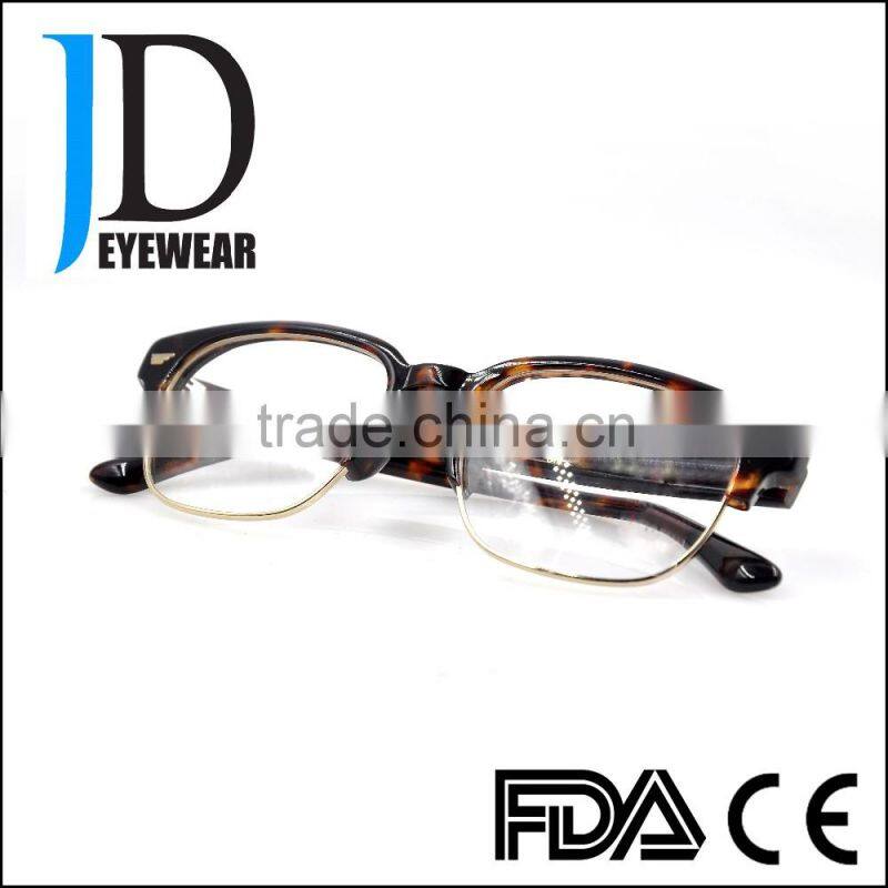 double frame compound eye glasses with metal bar,eye glasses frames high quality brand name