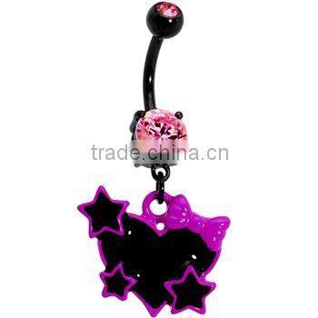 Emerald Green Gem Lucky Belly Ring body jewelry