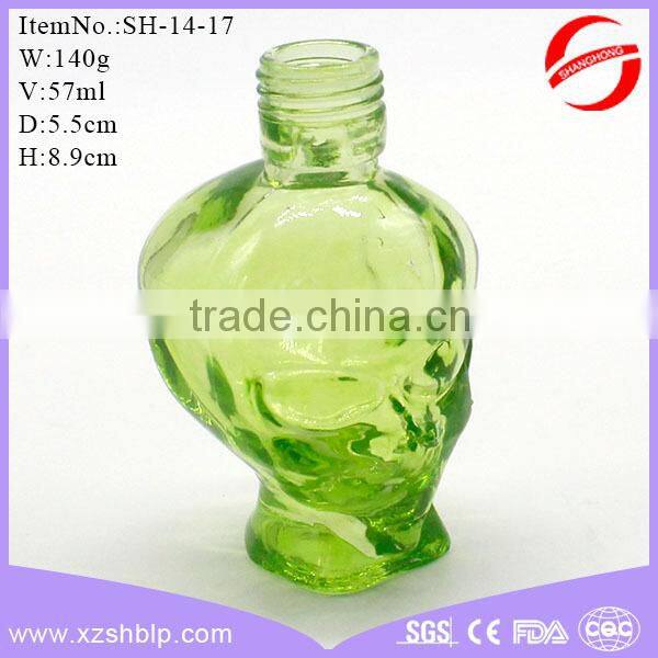 skull shape perfume glass bottle wholesale