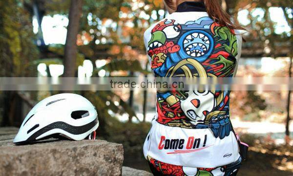 colorful long cycling jersey suitable for men and women