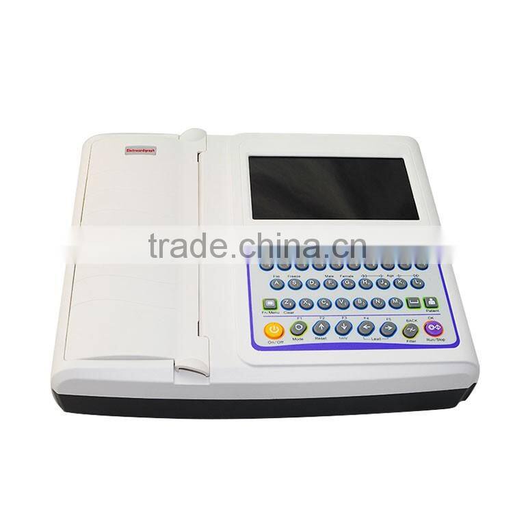 New Digital Portable 12 Channel ECG/ EKG machine with low price