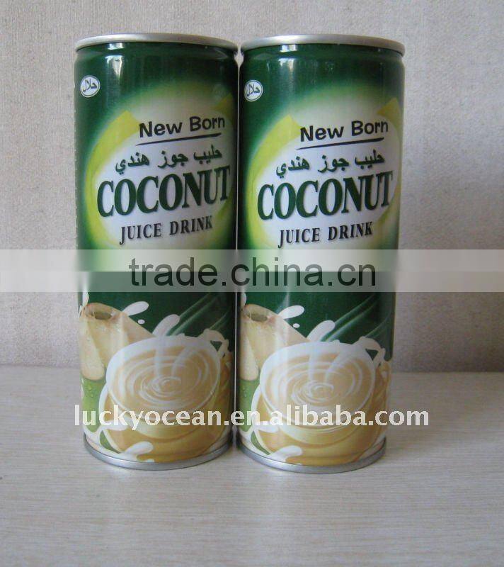 young coconut canned drink juice