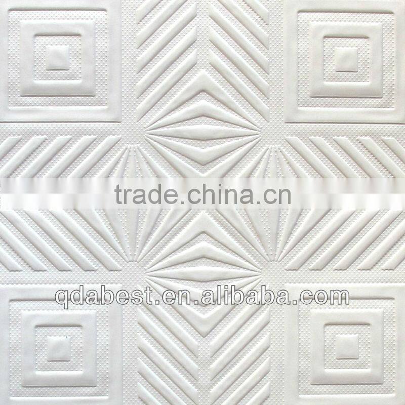 Gypsum ceiling tile standard size 595*595mm