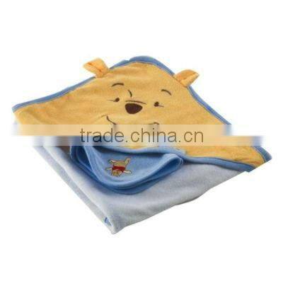 embroidery hooded baby towel 100% cotton