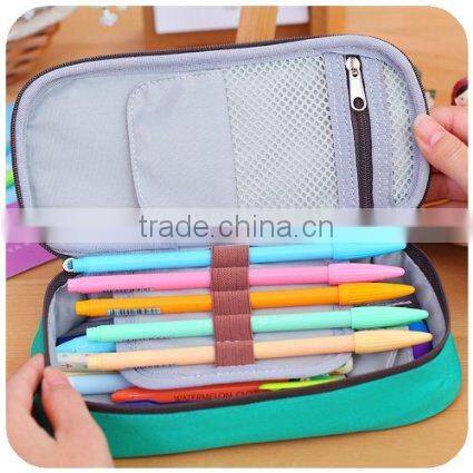Customized Premium Quality Pencil Case with Compartments Three Colors