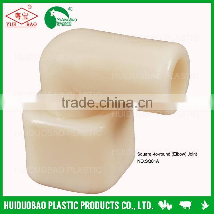 Square plastic pipe joint