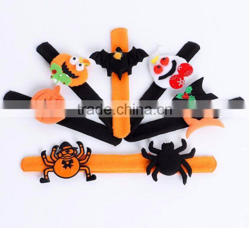 Shrapnel + Flannel San Wristband with Bat Pumpkin Ghost for Halloween Party School Kids Gift