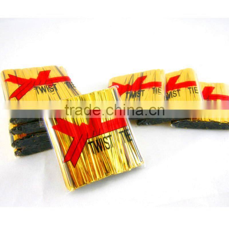 Food packing single wire metallic twist tie